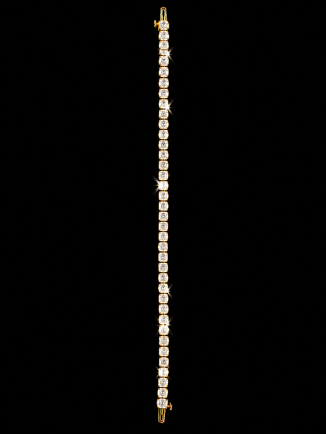 Asscher Solitaire Tennis Bracelet