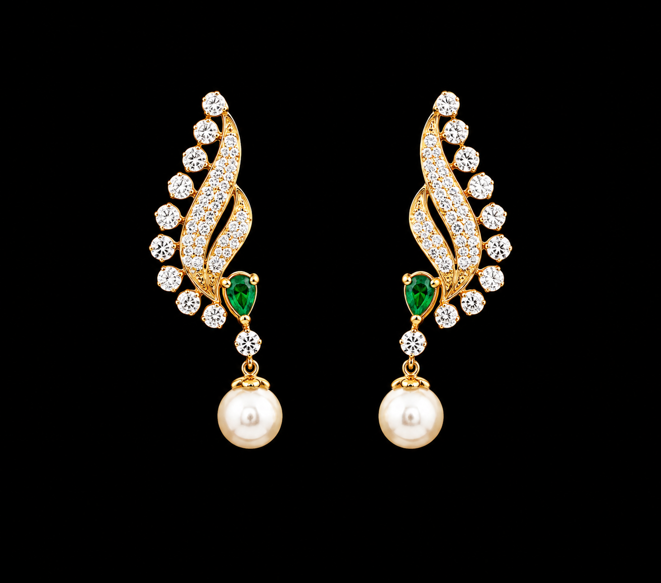 Emerald Pearl Diamond Drops