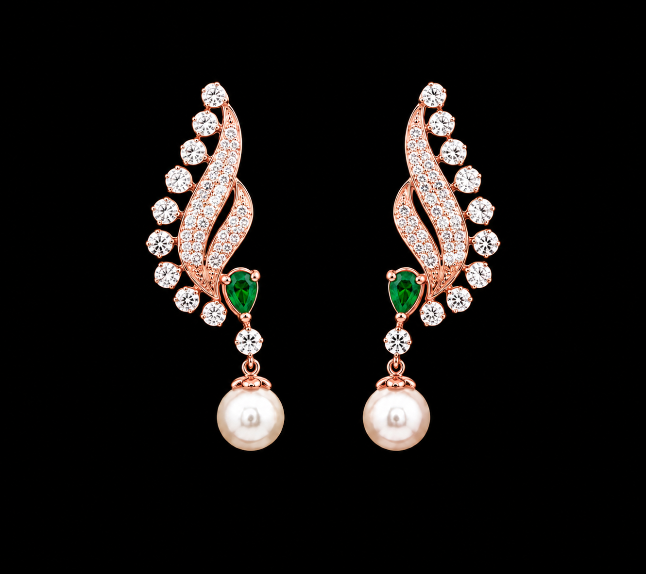 Emerald Pearl Diamond Drops