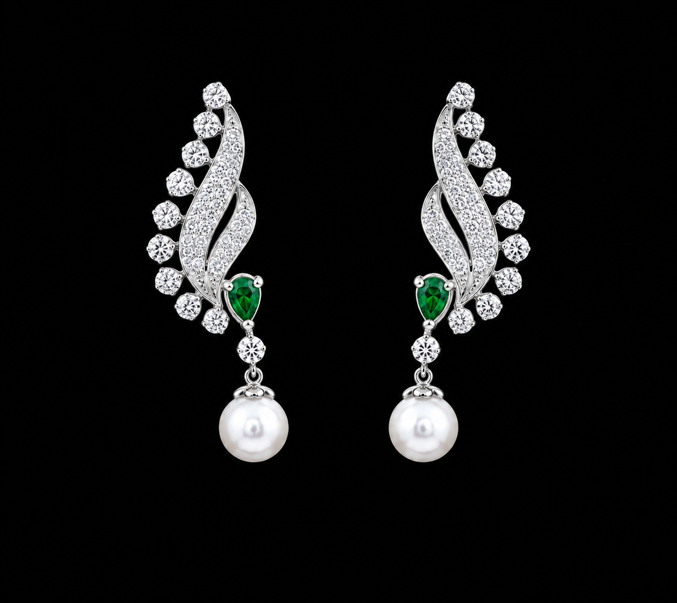 Emerald Pearl Diamond Drops