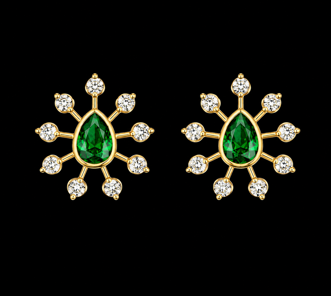 Emerald Radiance Studs