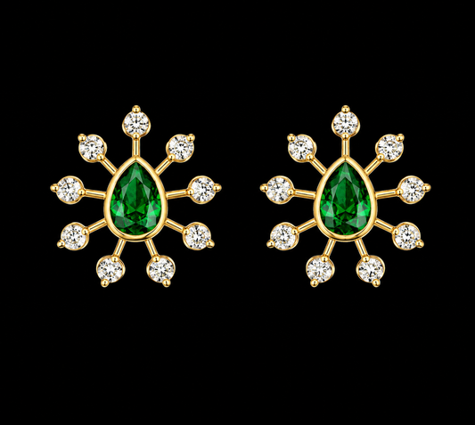 Emerald Radiance Studs