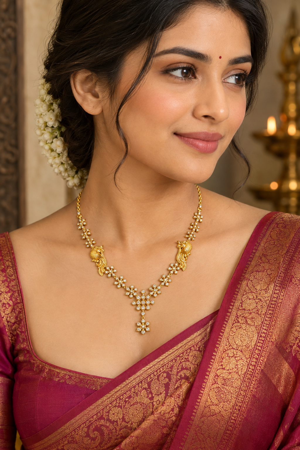 Kanchana Mayuri Diamond Necklace