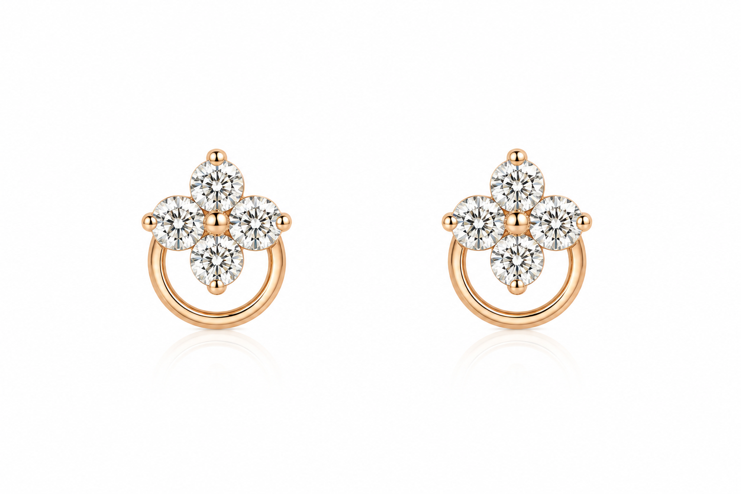 Flora Halo Diamond Studs