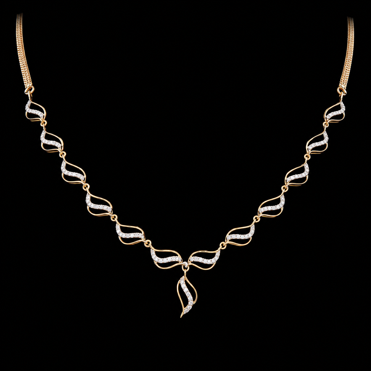 Serenade Leaf Diamond Necklace
