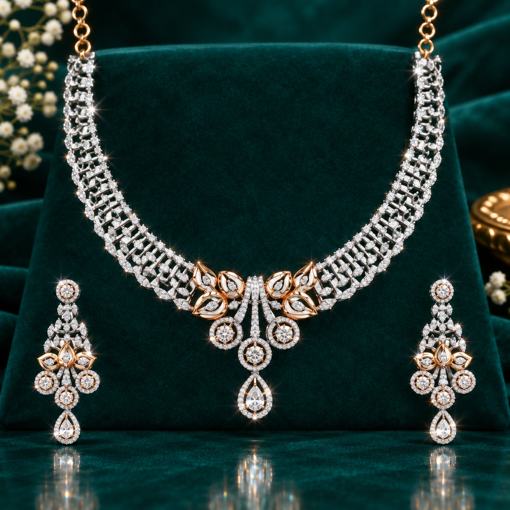 Diamond Bow Necklace