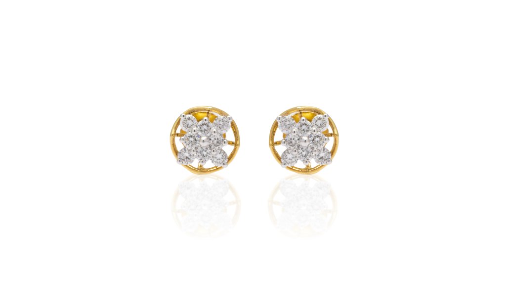 Pinwheel Diamaond Stud