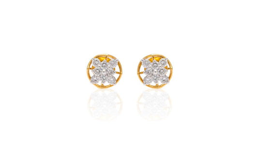 Pinwheel Diamaond Stud