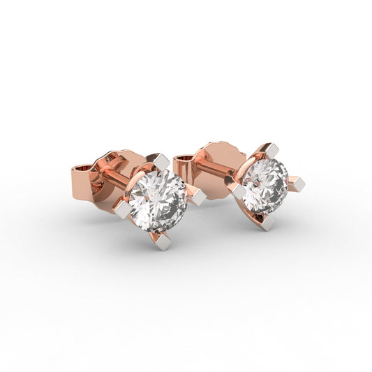 Shimmering solitaire diamond stud