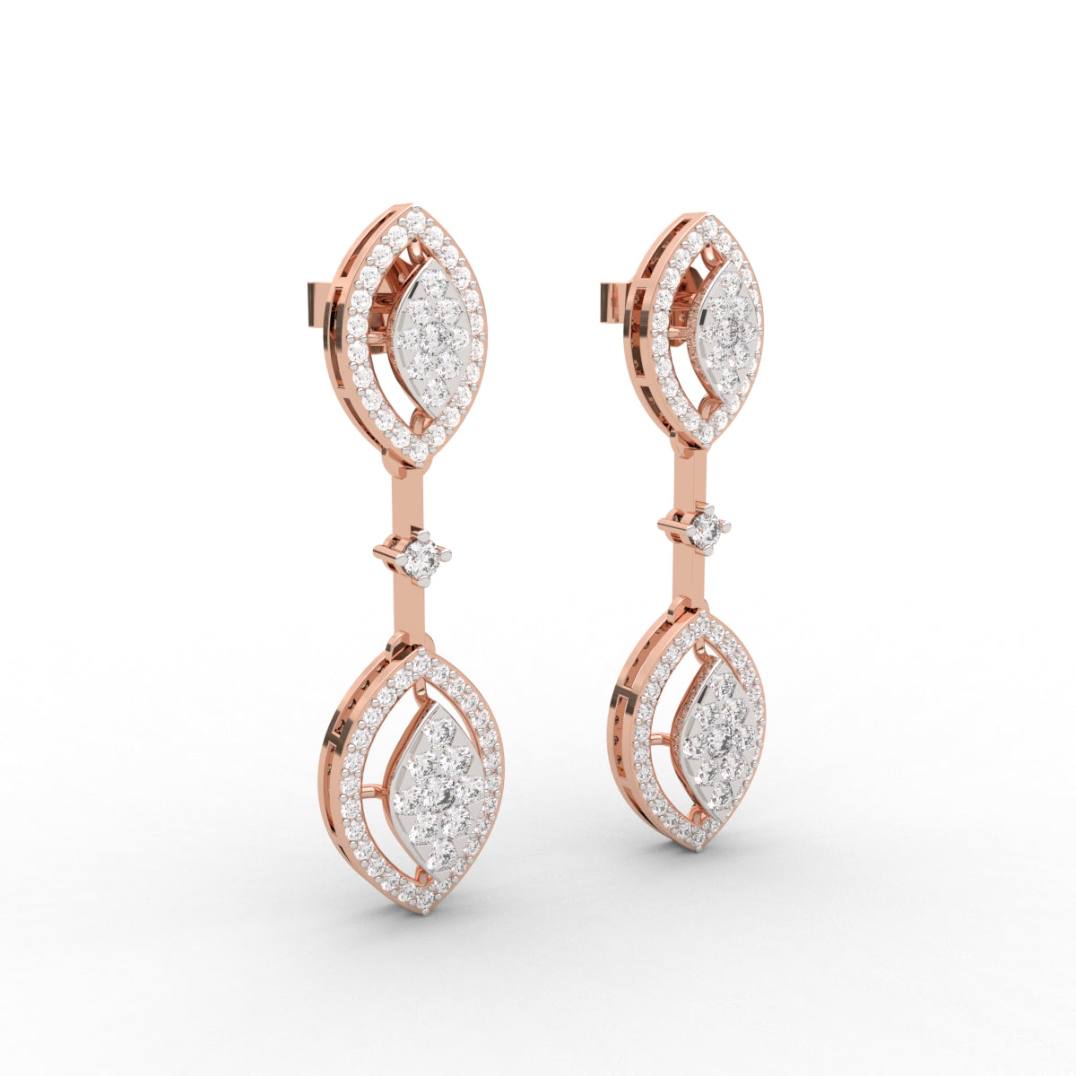 Lavish Diamond Beads Drop Earring