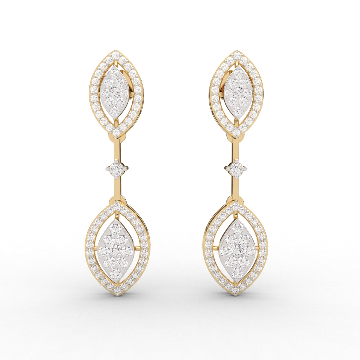 Lavish Diamond Beads Drop Earring