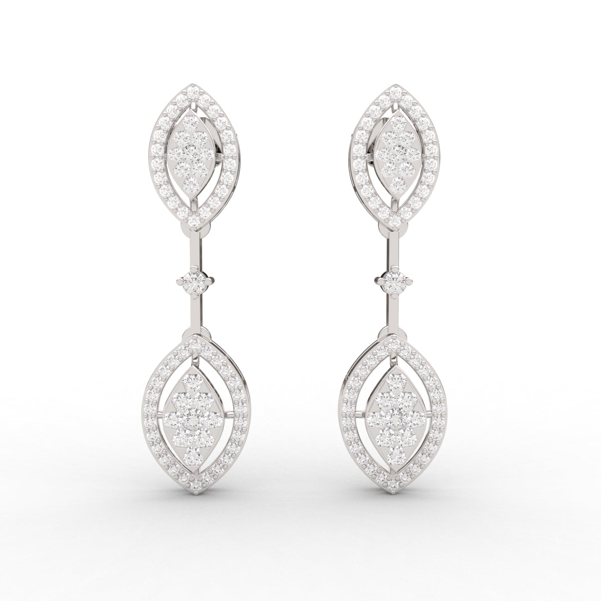 Lavish Diamond Beads Drop Earring