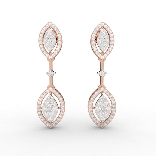 Lavish Diamond Beads Drop Earring