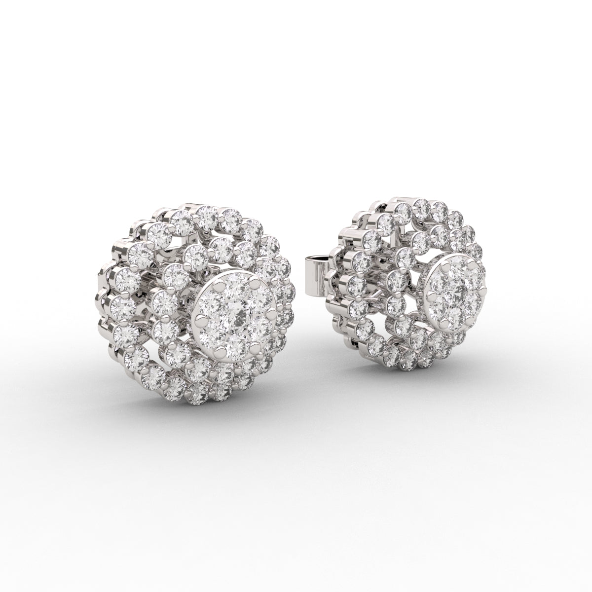 Round Halo Dazzle Earring