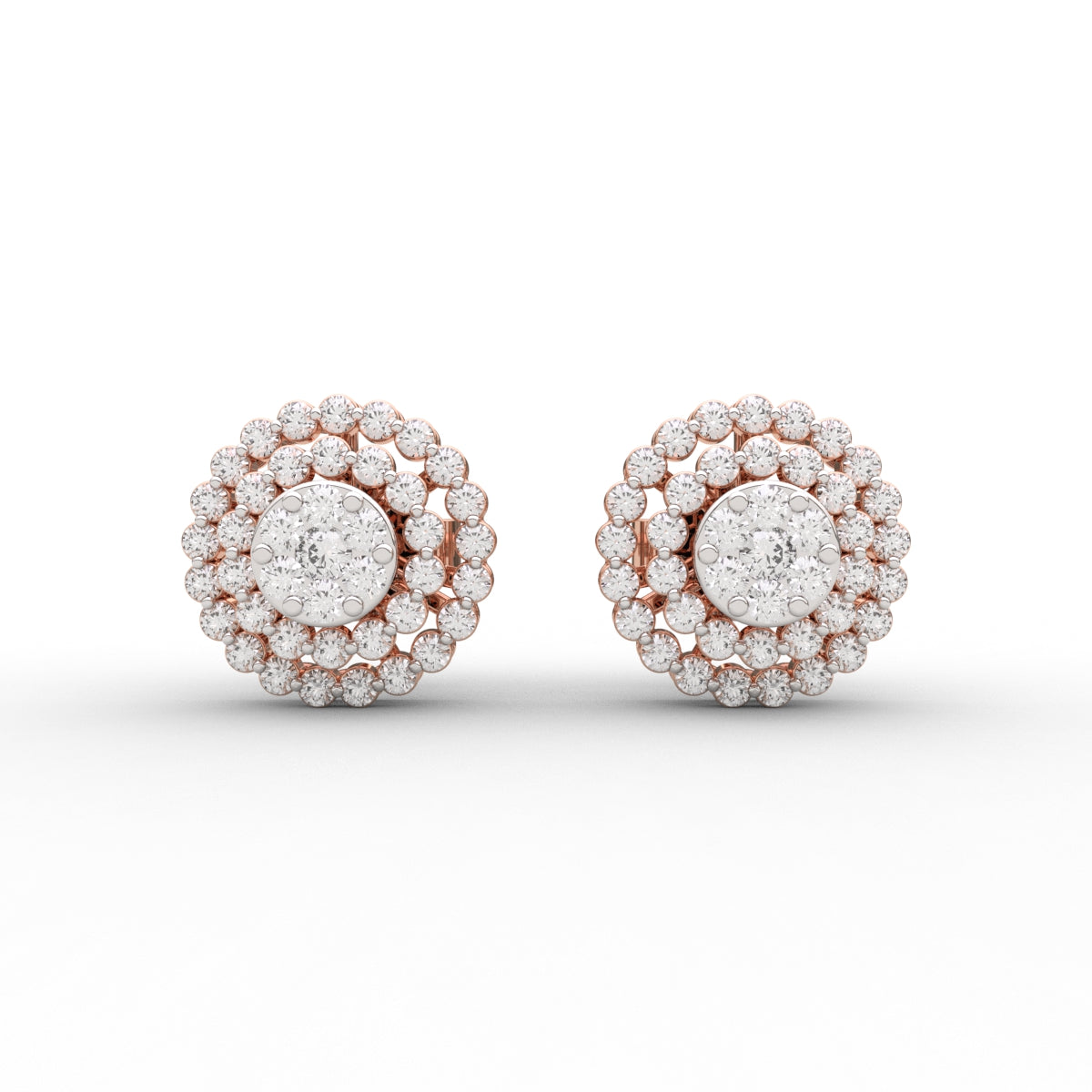 Round Halo Dazzle Earring