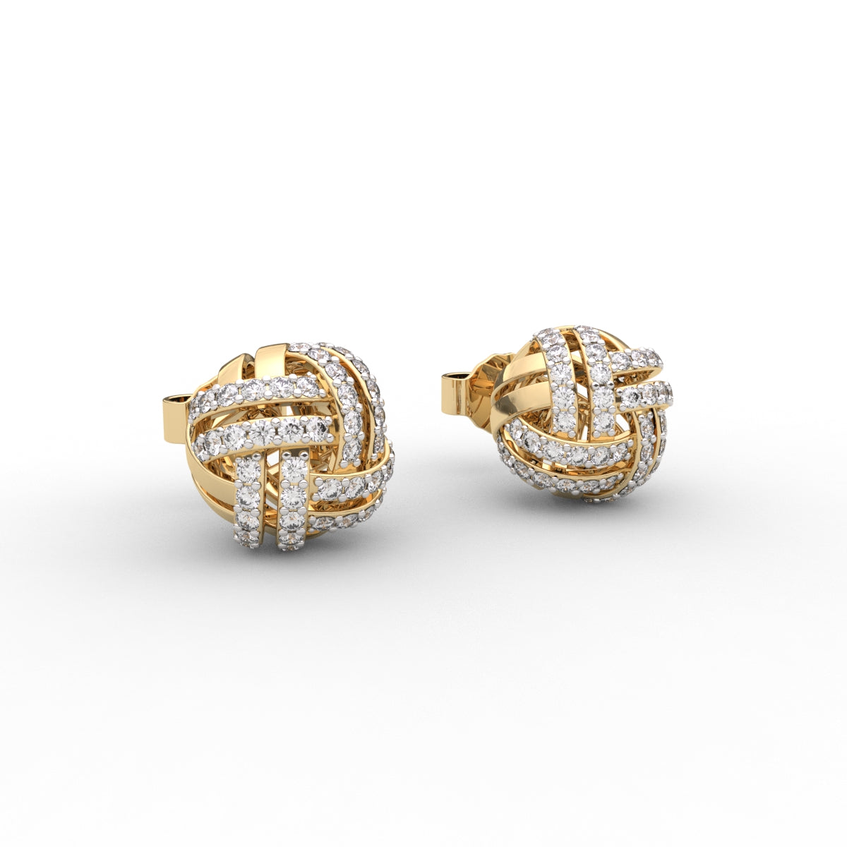 Imperia Swirl Ball Diamond Stud