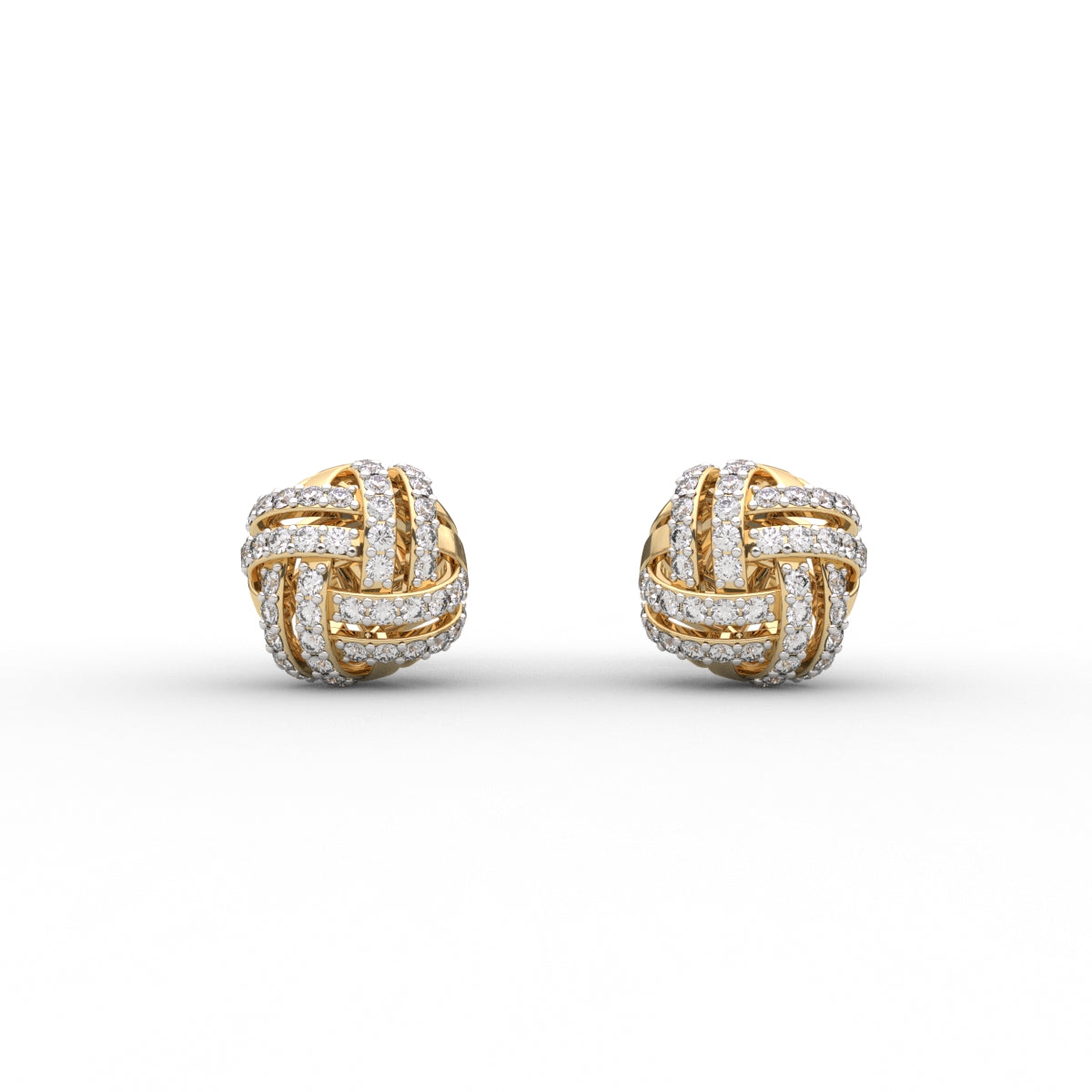 Imperia Swirl Ball Diamond Stud
