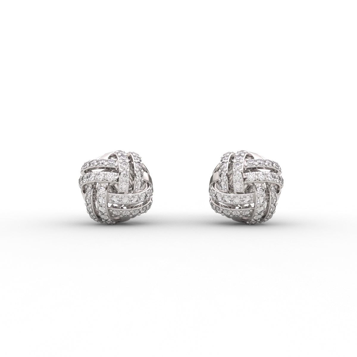 Imperia Swirl Ball Diamond Stud