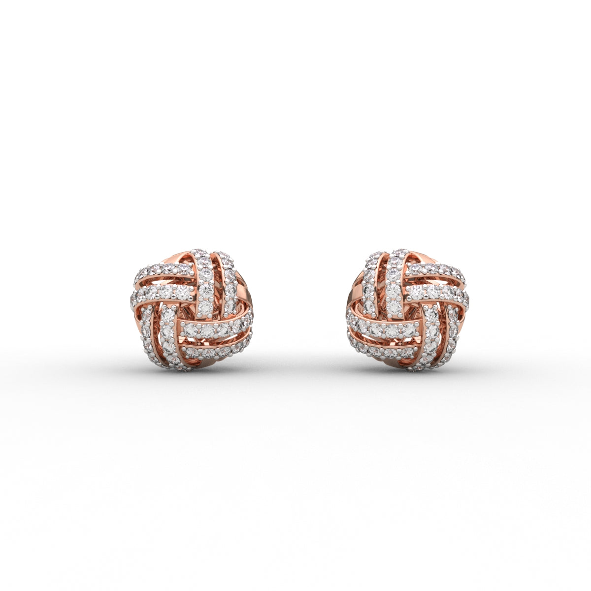 Imperia Swirl Ball Diamond Stud