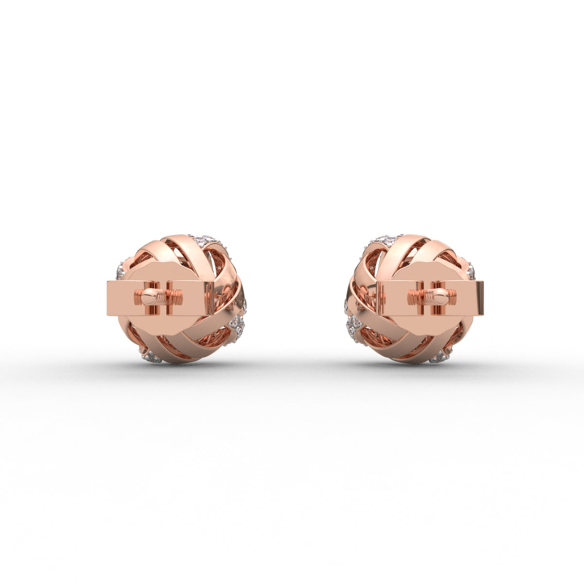 Imperia Swirl Ball Diamond Stud