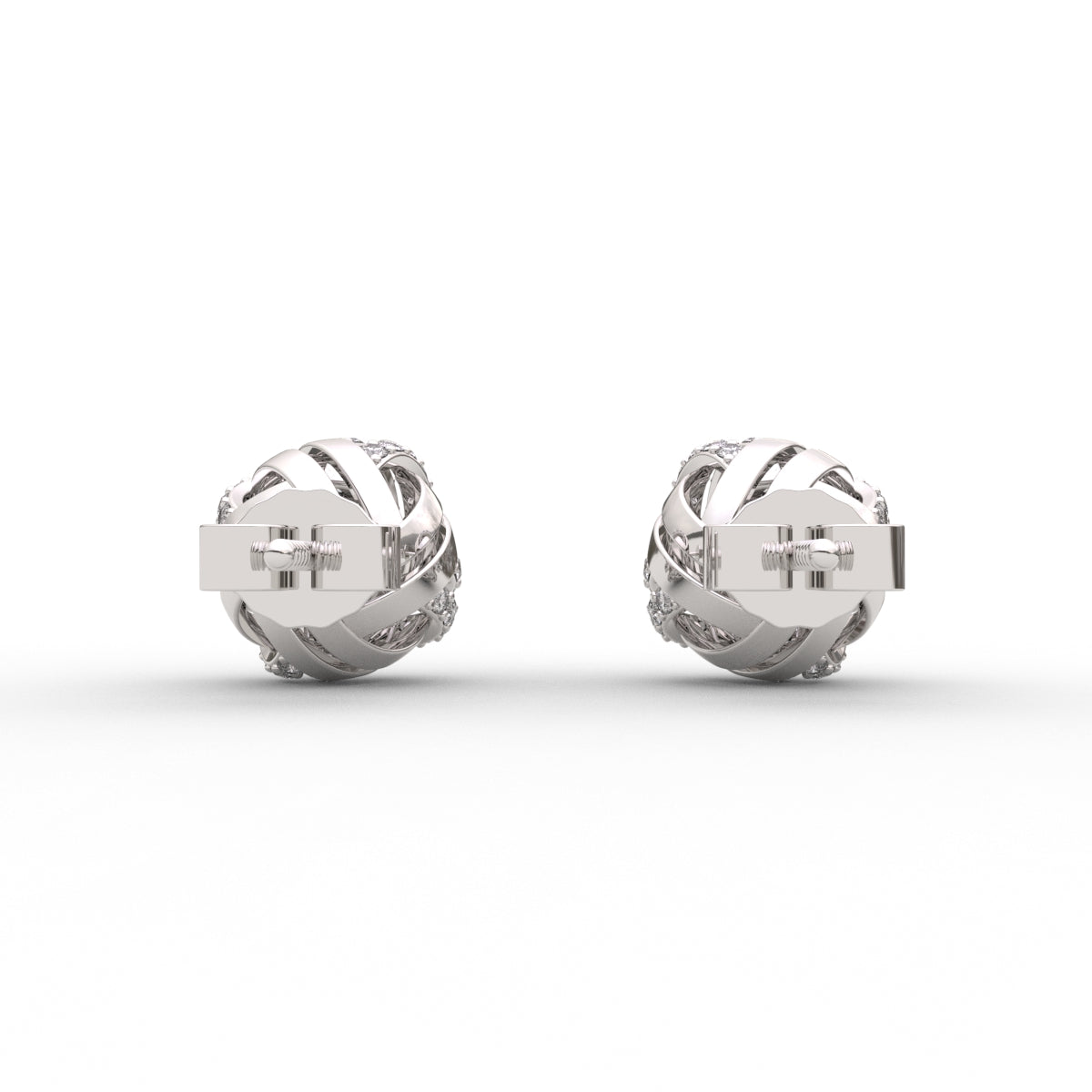 Imperia Swirl Ball Diamond Stud