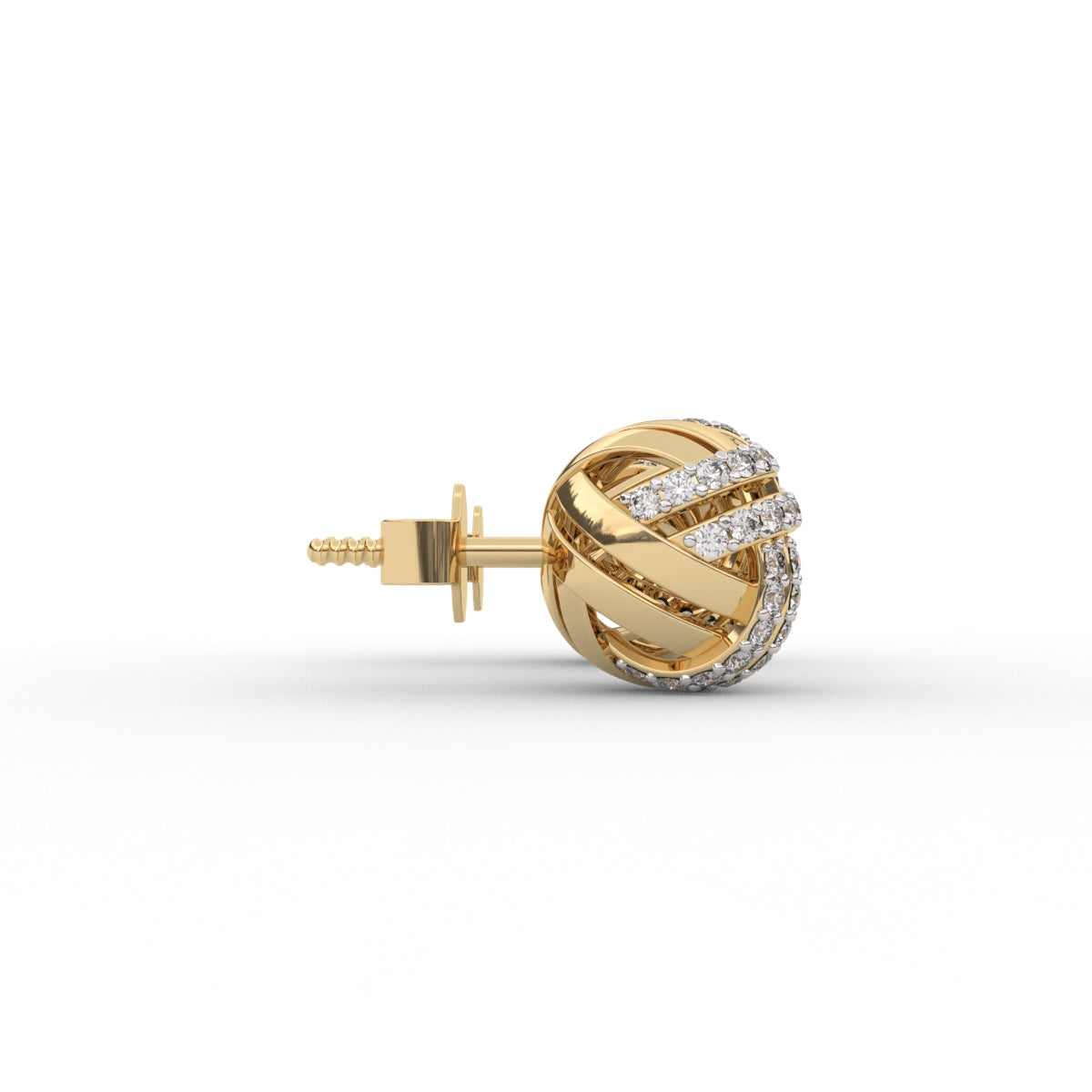 Imperia Swirl Ball Diamond Stud
