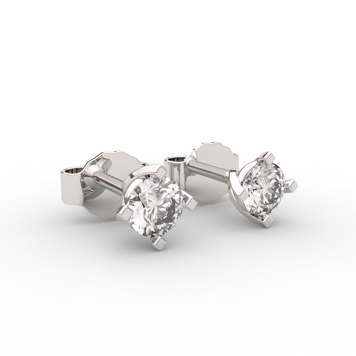 Dazzling Solitaire Earrings