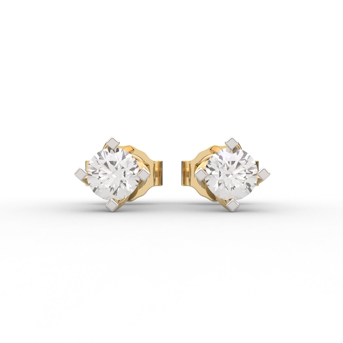 Buy Round Solitaire Earrings for Women Avira Diamonds