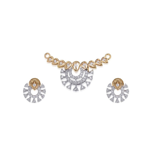 Trellis Diamond Pendant Earring Set