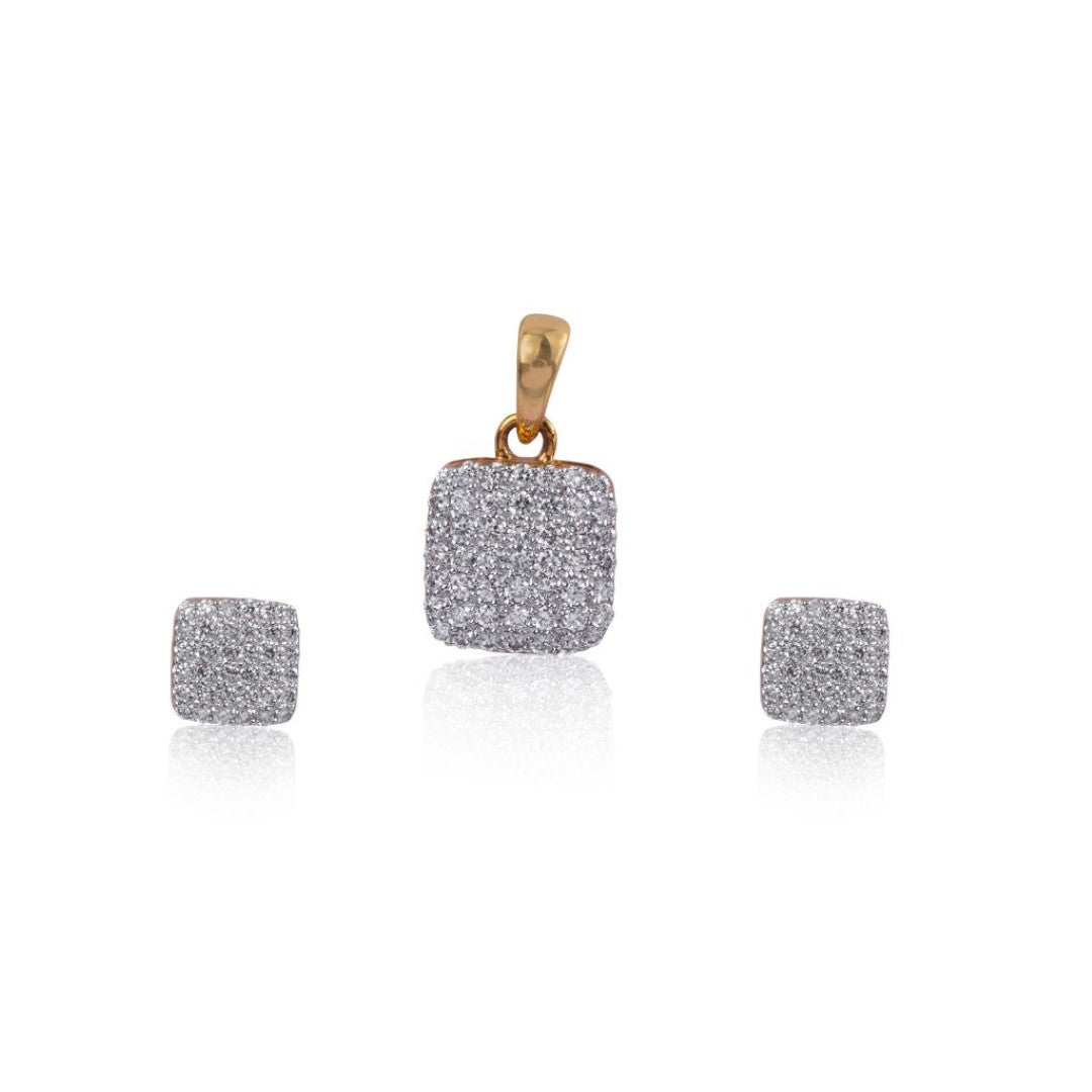 Gleam Grid Pendant Set - Avira Diamonds