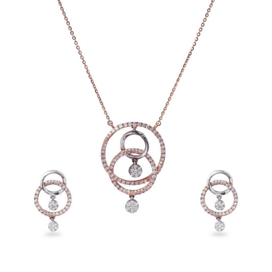 dream circle pendant earring set