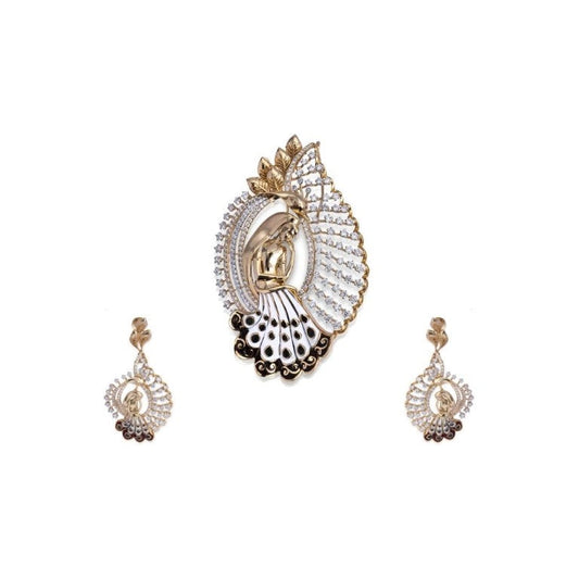 Signature Diamond Pendant Earring Set