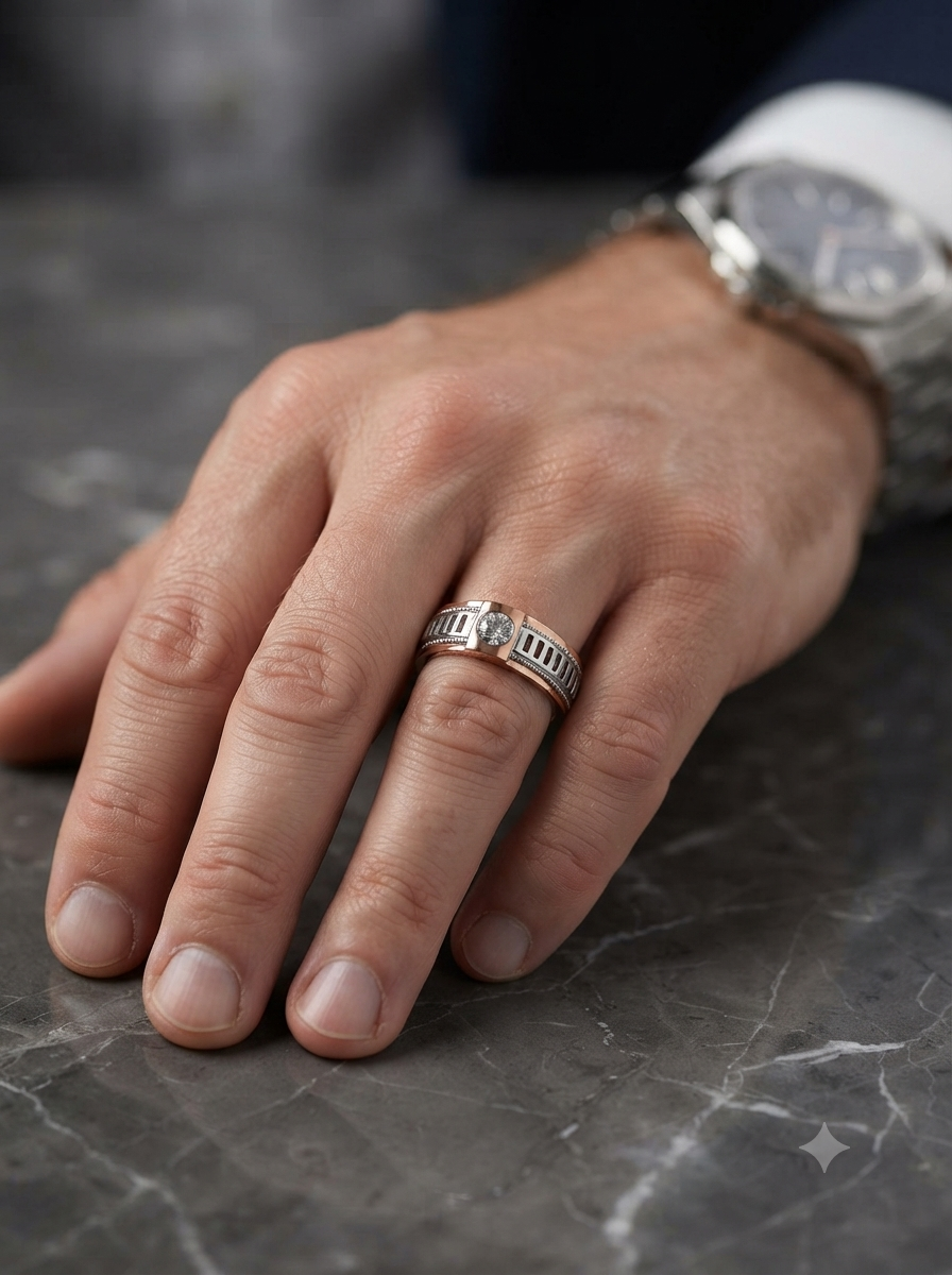 Crownline Roman Bar Diamond Ring