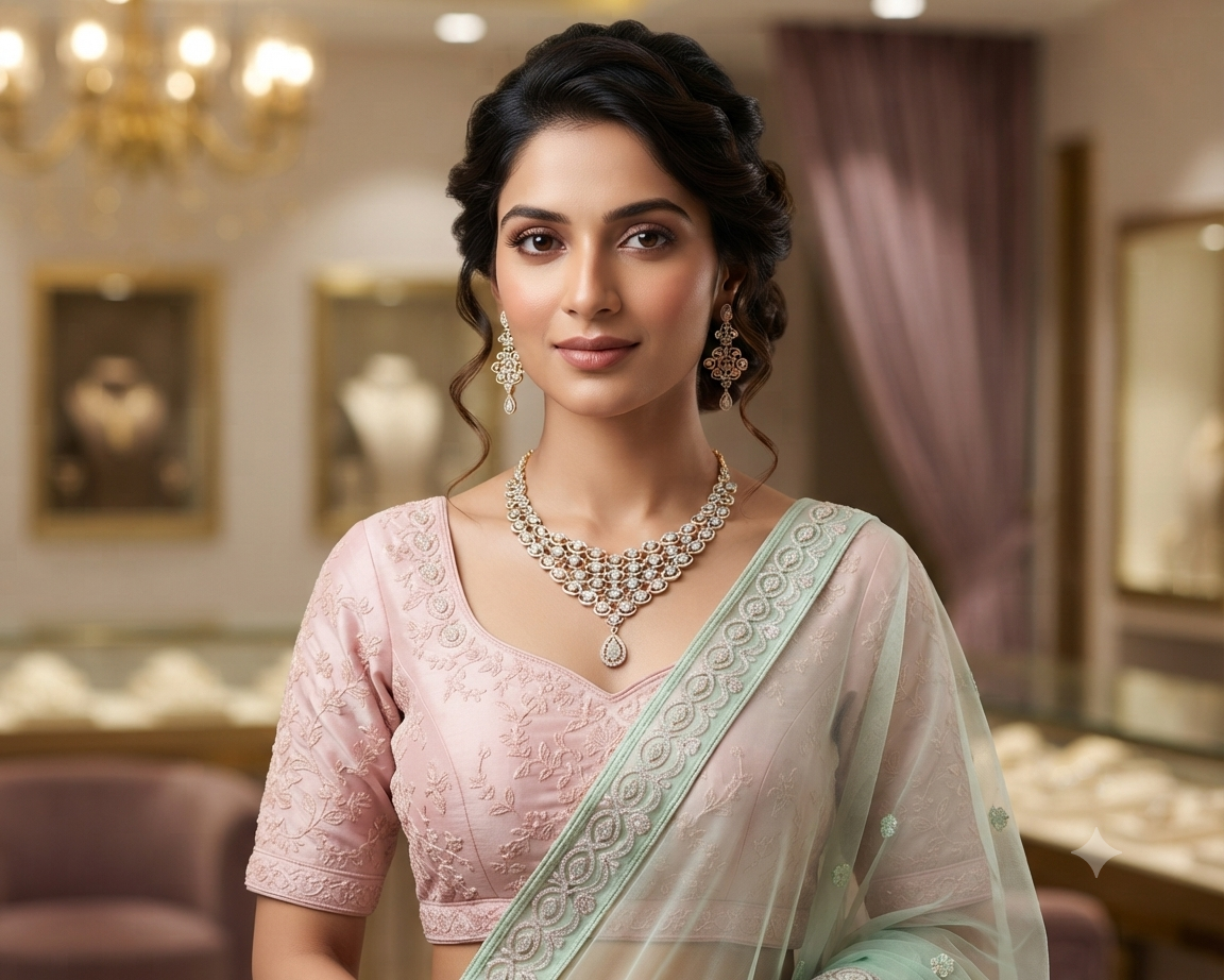 Elegant Waterfall Diamond Set
