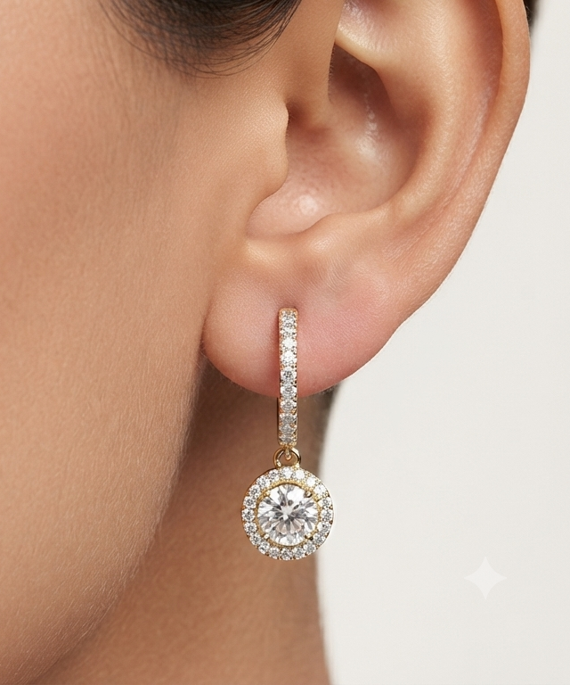 Gilded Halo Hoops