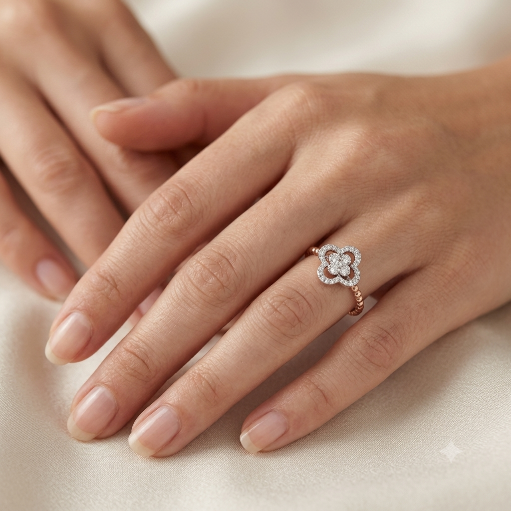 Floral Radiance Statement Diamond Ring