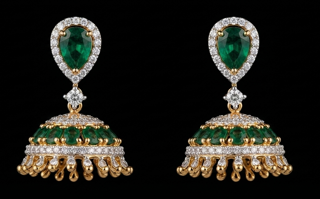 Mayura Emerald Jhumki