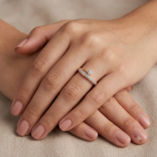 Whisper Curve Diamond Ring