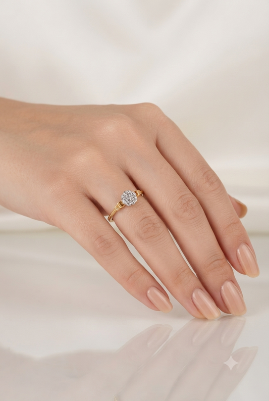 Vintage Bloom Cluster Ring