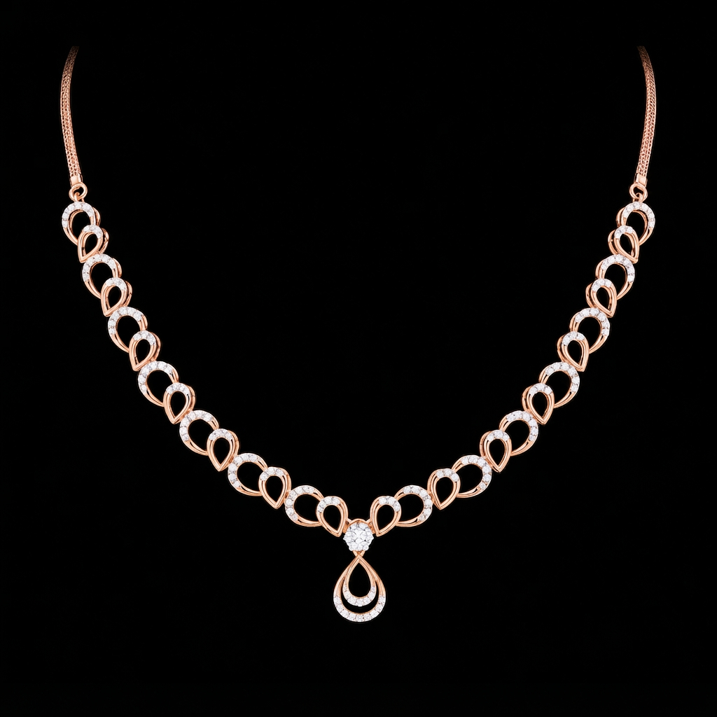 Aashna Drop Diamond Necklace