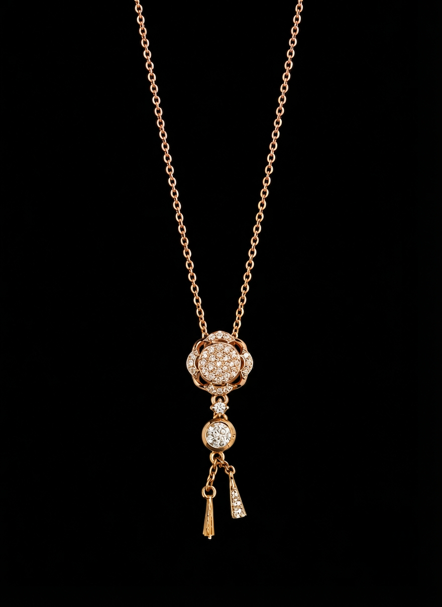 Eclat Tiered Diamond Chain Pendant