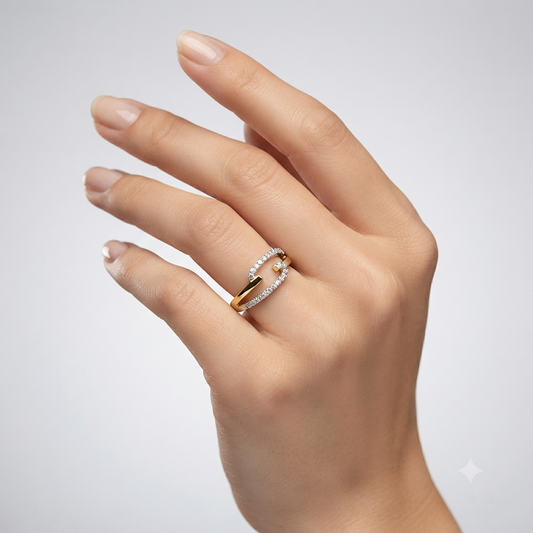 Twilight Flow Wave Ring
