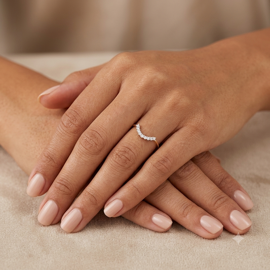 Thin Band Diamond Ring