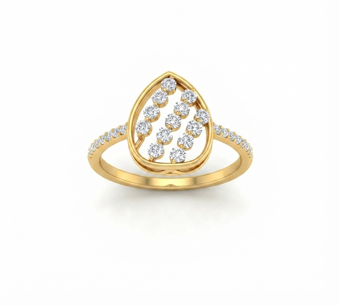 Aurelia Teardrop Diamond Ring