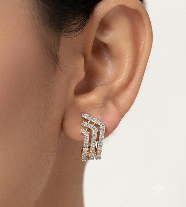 Third Dimension Diamond Stud