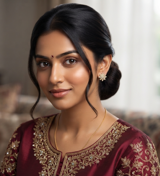 Floral Guttusaar Diamond Stud