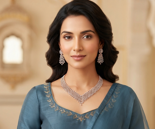 Gilded Grace V-Necklace Set