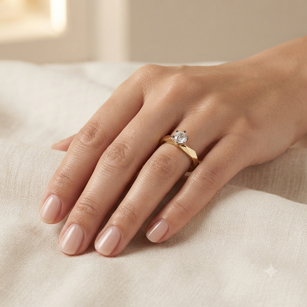 Charming Round Solitaire Ring