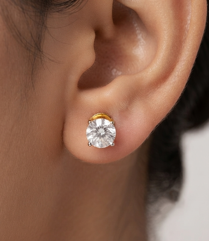 Clarity Solitaire Diamond Stud
