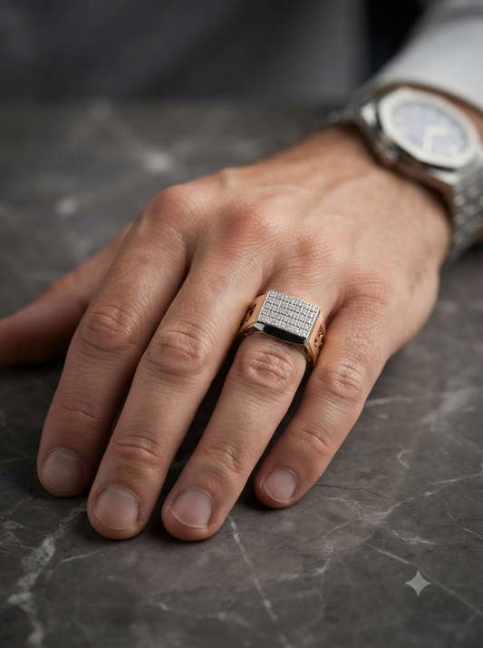 Stylish Two Tone Diamond Ring